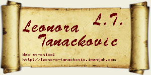 Leonora Tanacković vizit kartica